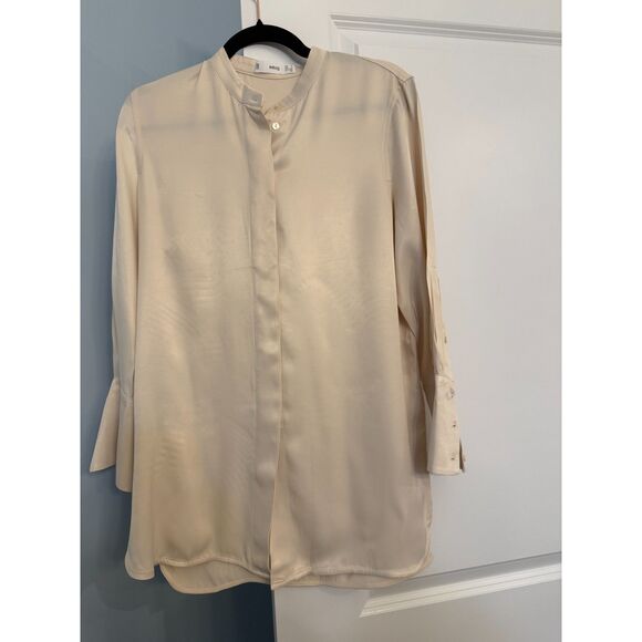 MANGO oversized satin shirt, size XS - Picture 6 of 9